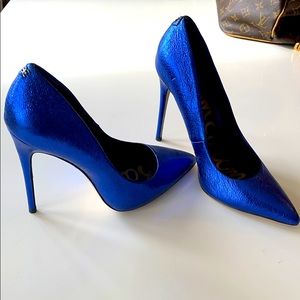 Stunning Sam Edelman Metallic Blue Pumps